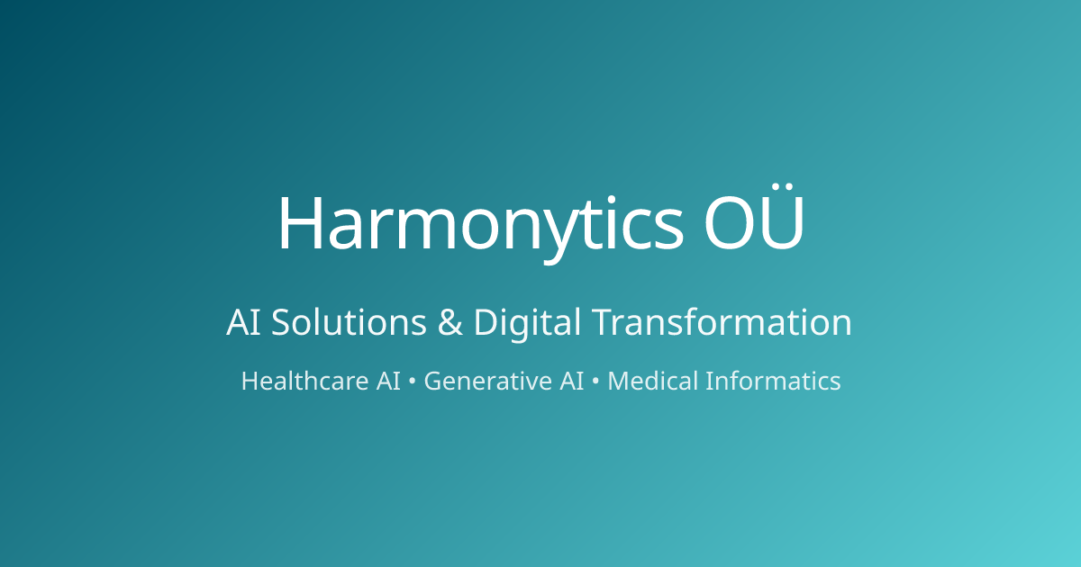 Harmonytics OÜ - AI Solutions & Digital Transformation